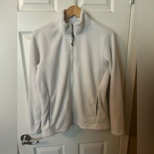 White sierra Fleece Jacket w/ Zipper